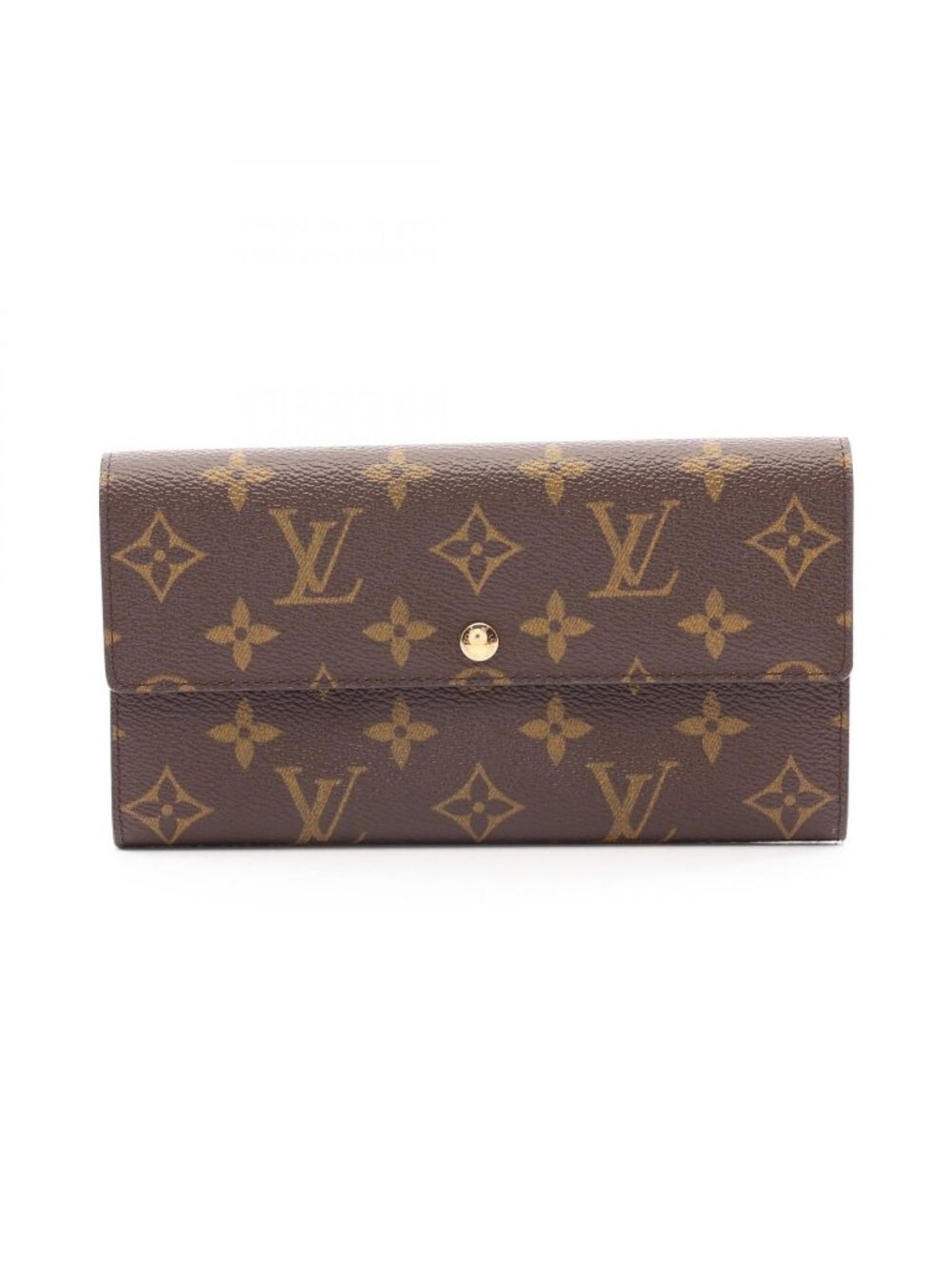 Louis Vuitton Bifold Wallet Pochette Porte Monnaie Credit Monogram Leather